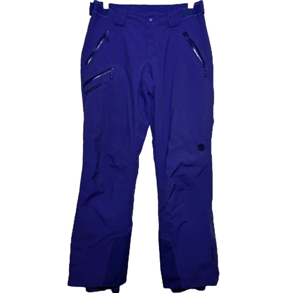 Marmot Ski Pants Goretex Waterproof Snowboard Zip Pockets Elastic Cuff Lined XS